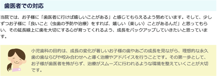 歯医者での対応